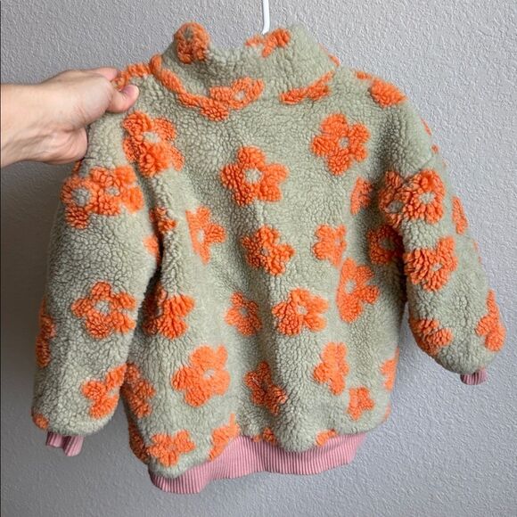 Nora Madison Floral Sherpa Jacket sz 3-4 - Picture 4 of 4